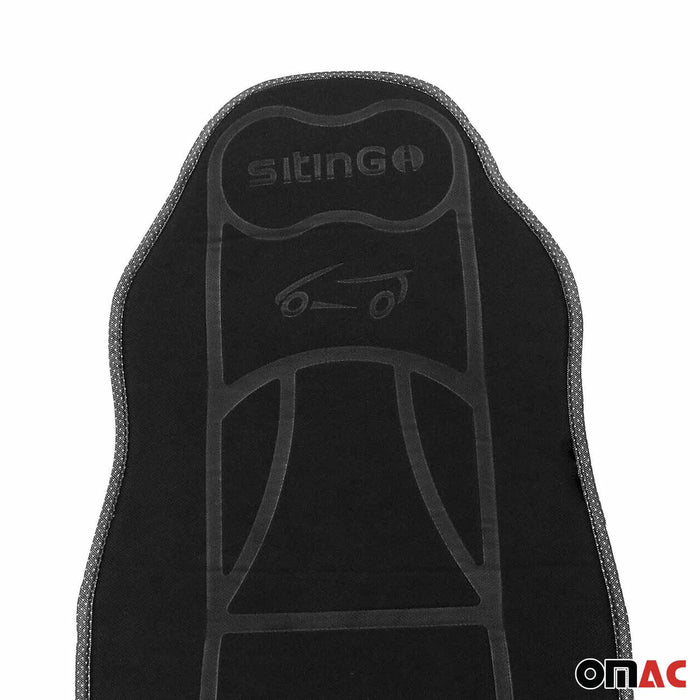 Car Seat Protector Cushion Cover Mat Pad Black for Jaguar Black 2 Pcs