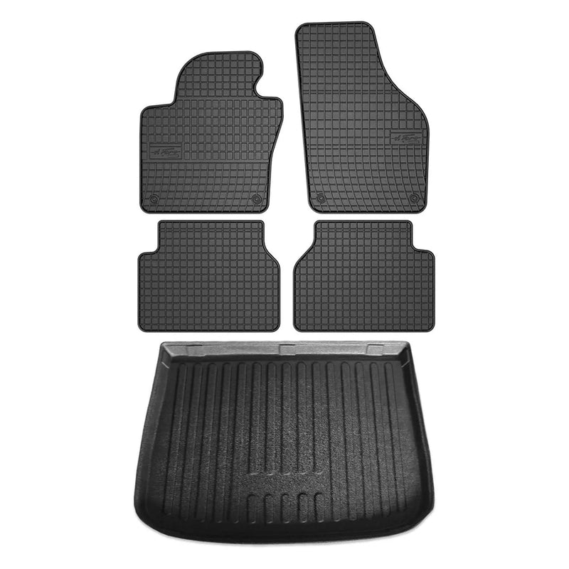 2017-2018 VW Tiguan Limited Floor Mats & Cargo Liner Full Set All Weather Black