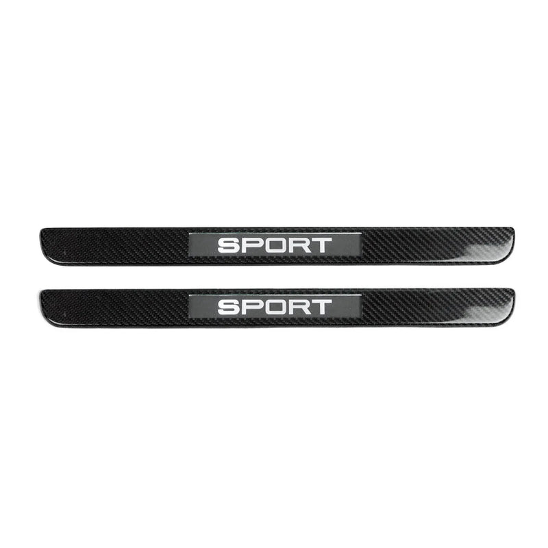 Audi A4 A5 Door Sill Scuff Plate Illuminated Sport Carbon Fiber 2 Pcs