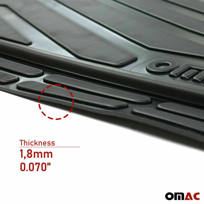 OMAC Floor Mats Liner for Jeep Wagoneer 2022-2024 Black TPE All-Weather 8 Pcs