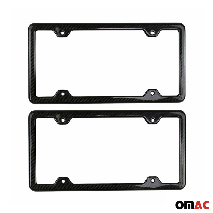 License Plate Frame tag Holder for Mazda MX-5 Miata Carbon Fiber Black 2 Pcs