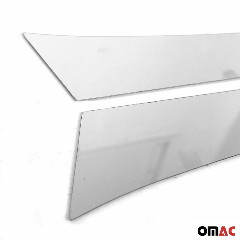 2017-2024 Jeep Compass Trunk Wing Side Trim Silver Steel 2 Pcs