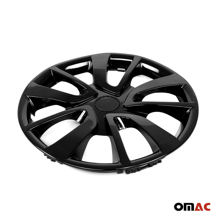 15 Inch Wheel Covers Hubcaps for Smart Black Gloss