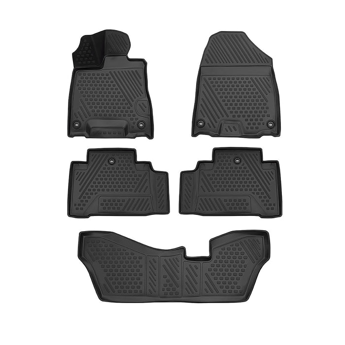 OMAC Floor Mats Liner for Acura MDX 2014-2020 Black TPE All-Weather 5 Pcs