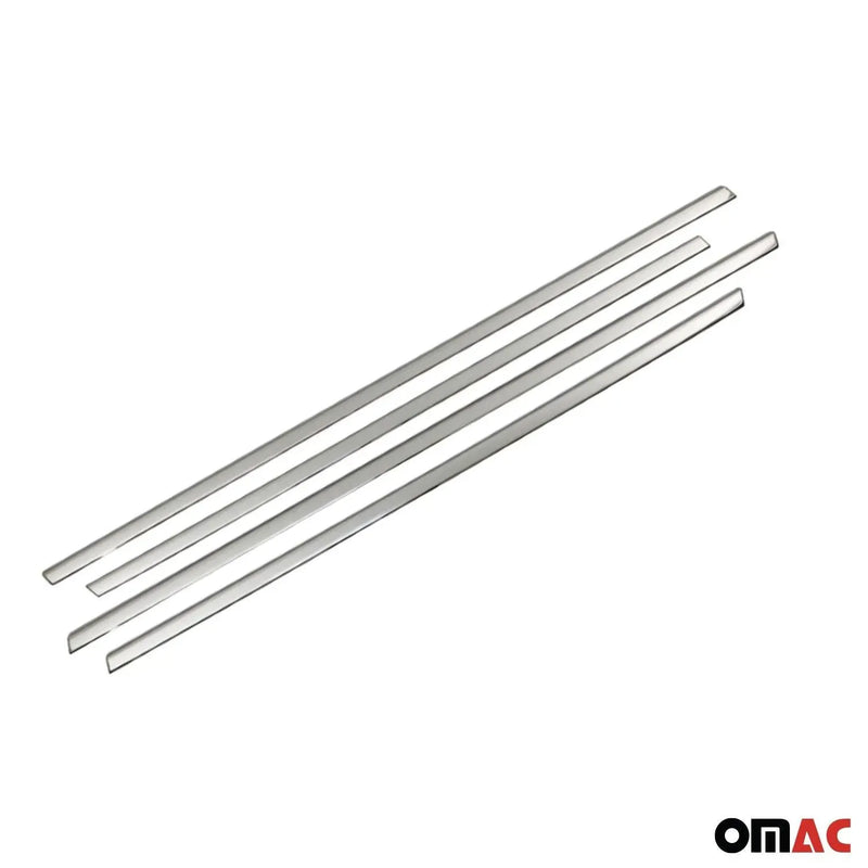 Window Molding Trim Streamer for Fiat 500X 2016-2023 Stainless Steel Silver 4Pcs - OMAC USA