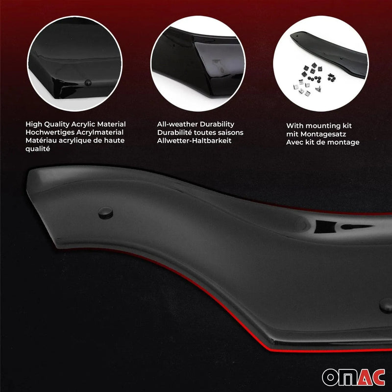 Front Bug Shield Hood Deflector Guard for Kia Soul 2014-2019 Black Smoke - OMAC USA