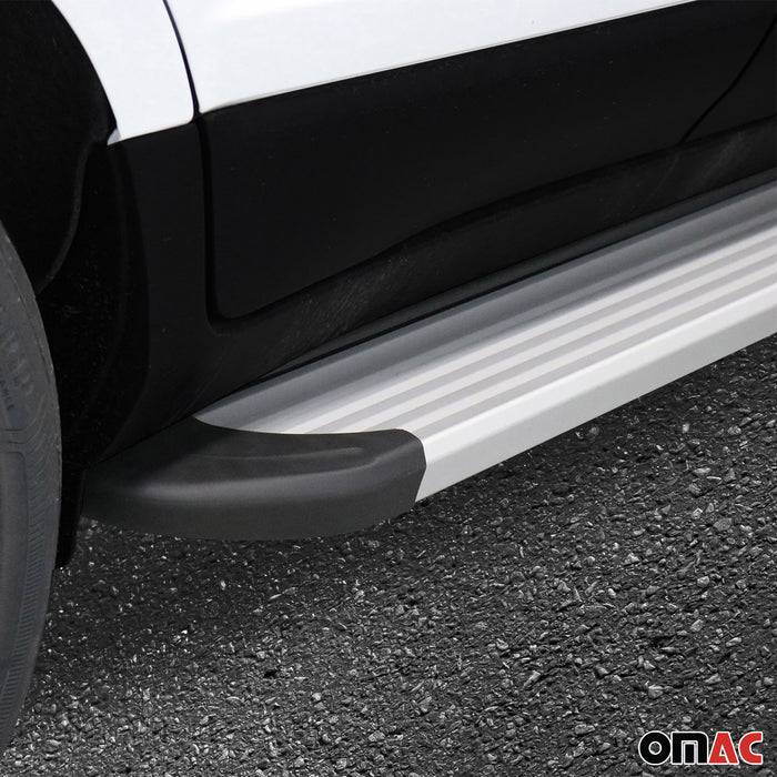 Running Boards Nerf Bars For BMW X4 2013-2018 Side Steps Aluminum Gray 2 Pcs