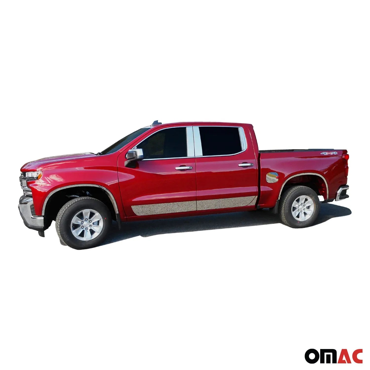 2019-2025 Chevrolet Silverado Stainless Steel Window Trim 12 Pcs