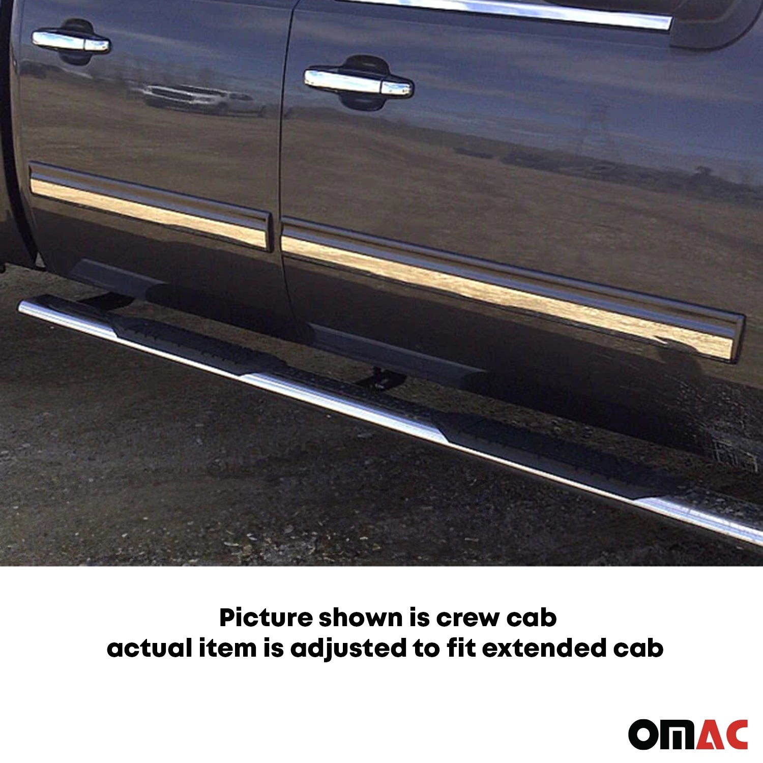 2009-2013 Chevrolet Silverado Stainless Rocker Panel Trim 4 Pcs