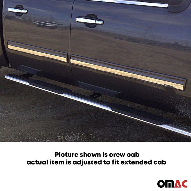 2009-2013 Chevrolet Silverado Stainless Rocker Panel Trim 4 Pcs