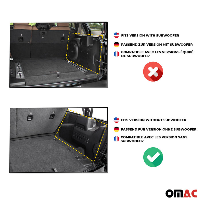 OMAC Premium Cargo Mats Liner for Hyundai Ioniq Hybrid 2017-22 without subwoofer