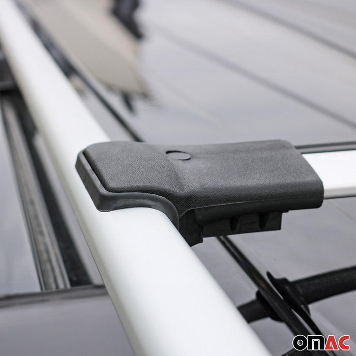 Roof Rack Cross Bars Luggage Carrier for Volvo V70 2008-2016 Gray 2Pcs