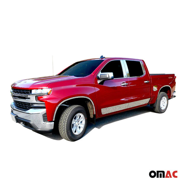 OMAC Stainless Gas Cap Door Trim 1 Pc For 2019-2023 Chevrolet Silverado