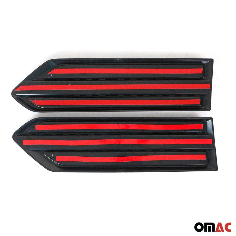 2014-2020 Fiat 500L Side Door Molding Trim Skirt Garnish ABS Black 2Pcs