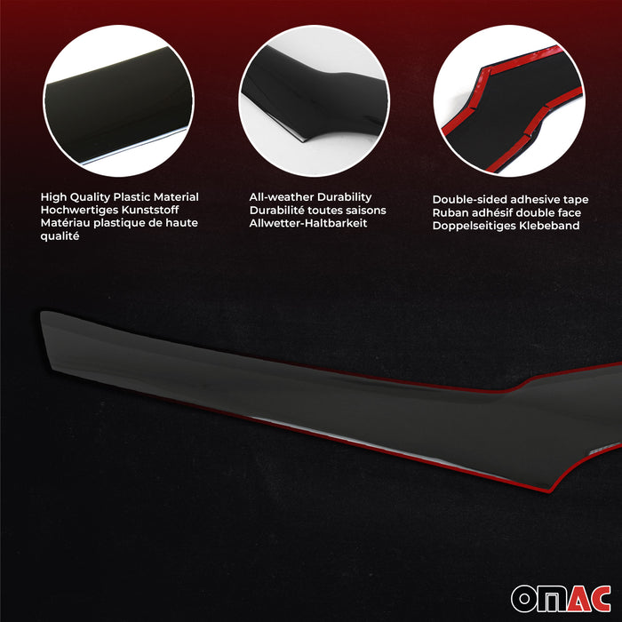 Front Bug Shield Hood Deflector Guard for Chevrolet Silverado 2014-2018 Black