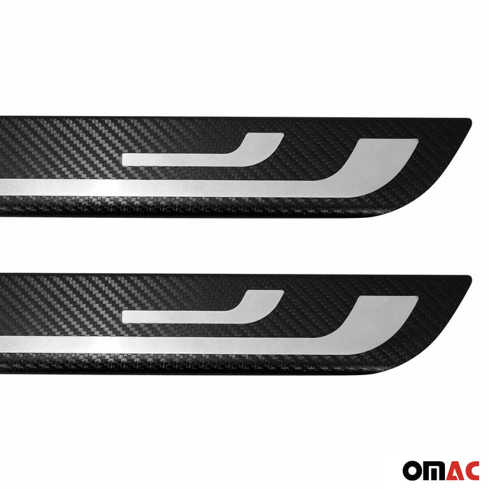 Door Sill Cover for Ford Kuga 2017-2019 Chrome Carbon Foiled Scuff Plate Guard