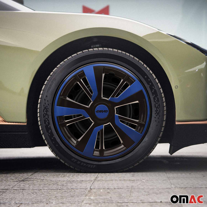 14" Wheel Covers Hubcaps fits Toyota Dark Blue Black Gloss