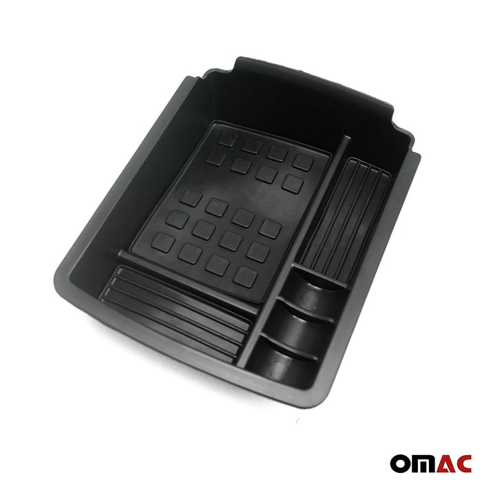 Black Center Console Armrest for VW Golf SportWagen 2015-2019 Plastic PU 1Pc