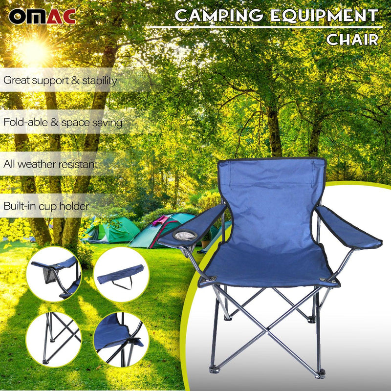 New Folding Camping Chair Beach Seat Outdoor with Cup Holder