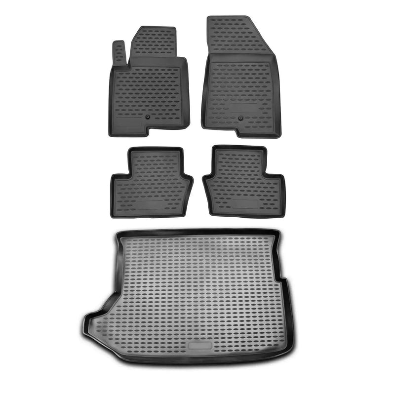 Custom Floor Mats & Cargo Liners for Dodge Caliber 2007-2012 Black 5 Pcs - OMAC USA