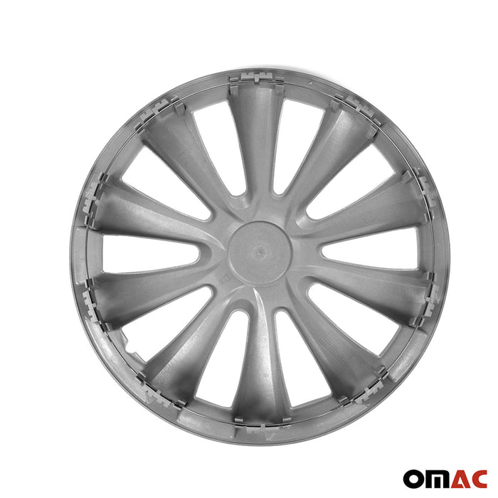 16 Inch Wheel Covers Hubcaps for Ford F250 F350 E250 E350 Silver Gray