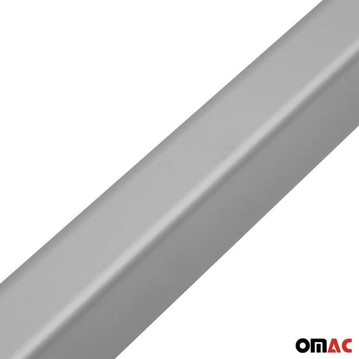 Roof Rack Side Rails Aluminium for Fiat 500L 2014-2020 Gray 2 Pcs
