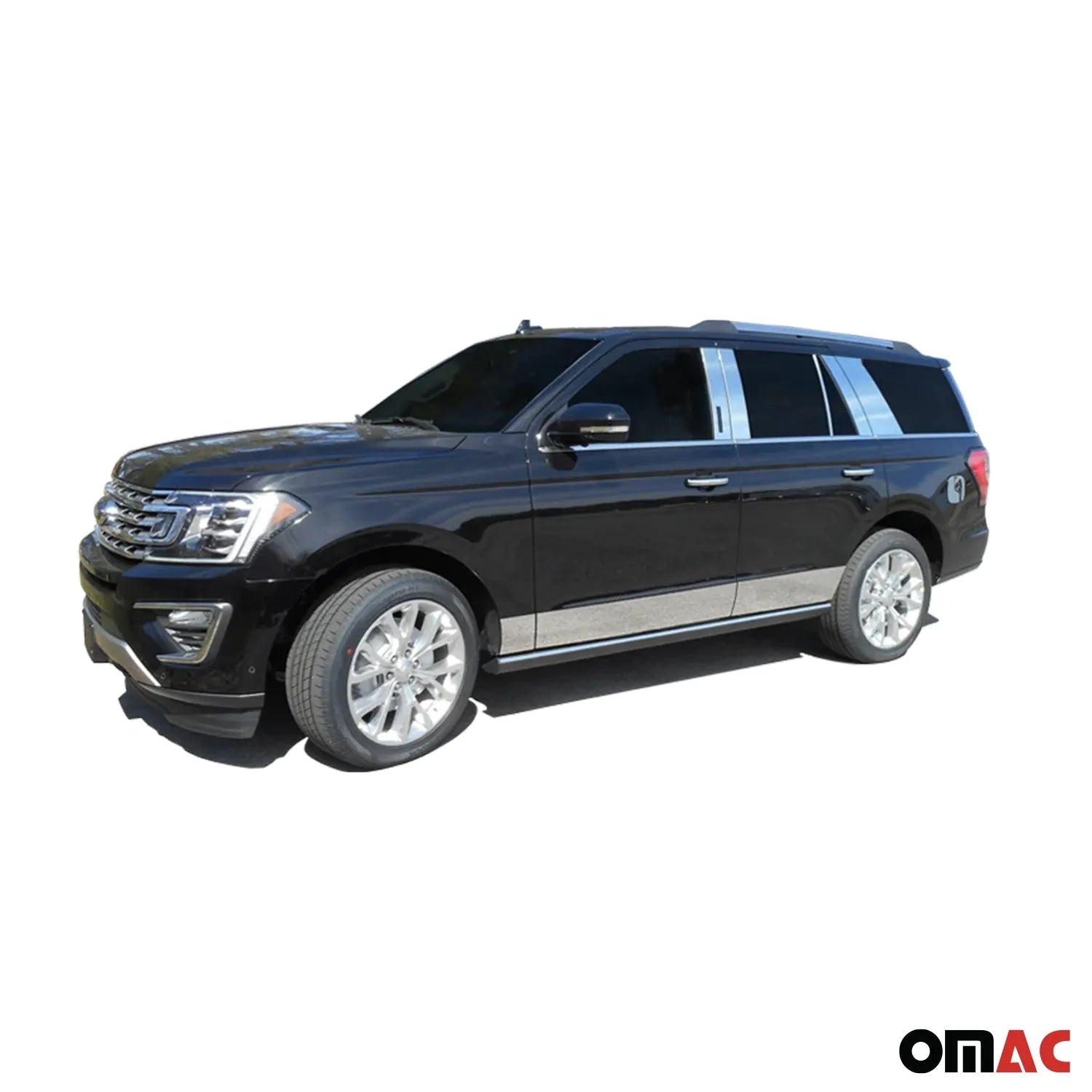 2018-2025 Ford Expedition Stainless Steel Pillar Trim 4 Pcs