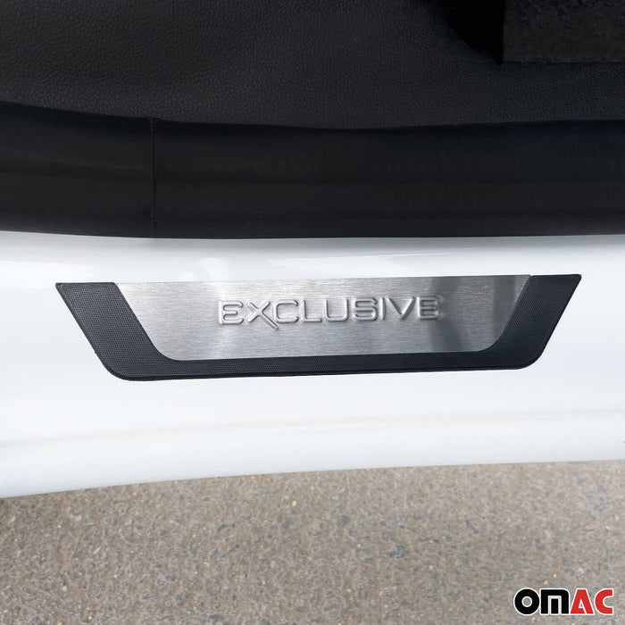 Fits BMW X1 2013-2015 LED Illuminated Chrome Door Sill Scuff Plate S.Steel 4 Pcs