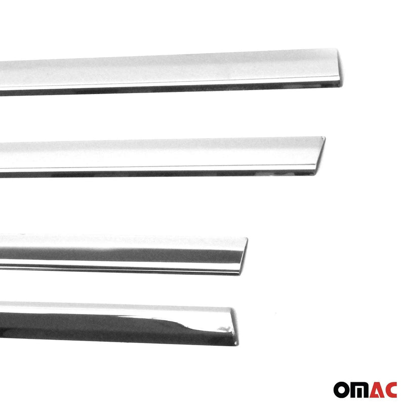 2004-2006 Mitsubishi Lancer Window Molding Trim Streamer Steel Silver 4 Pcs