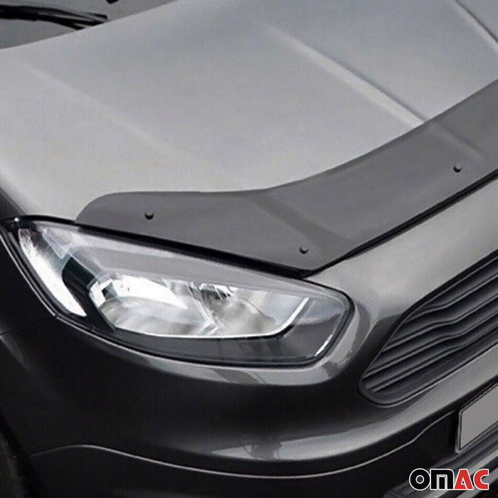 Front Bug Shield Hood Deflector Guard for Ford Transit Connect 2014-2019 Black