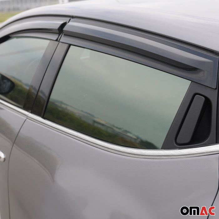 Window Molding Trim Streamer for Renault Clio 2012-2018 Hatchback Brushed Steel