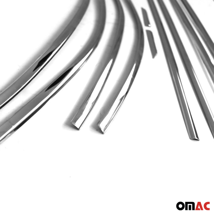 Window Molding Trim Streamer for Skoda Octavia 2013-2019 Steel Silver 10 Pcs