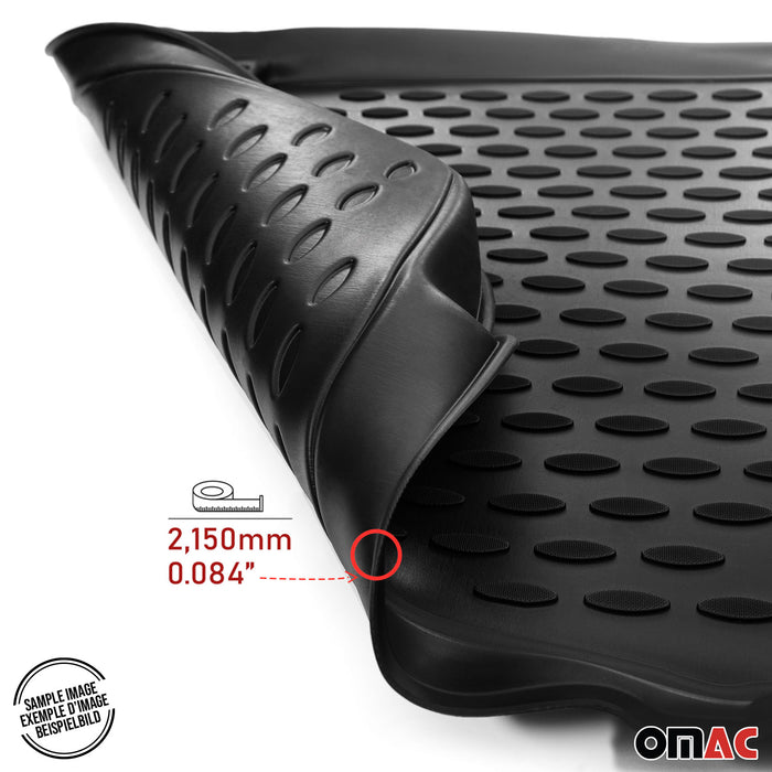 OMAC Floor Mats Liner for Nissan Rogue 2014-2020 Rubber TPE Black 4Pcs