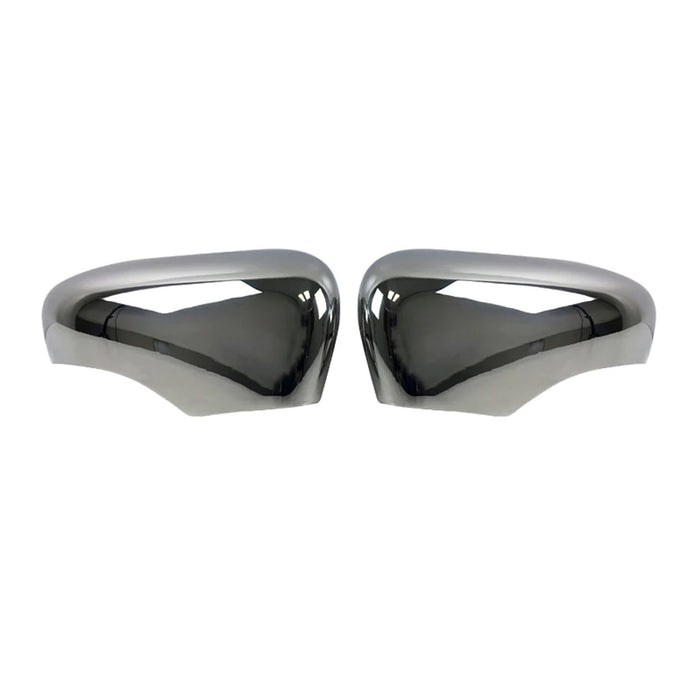 Side Mirror Cover Caps Fits Renault Clio 2012-2018 Steel Silver 2 Pcs