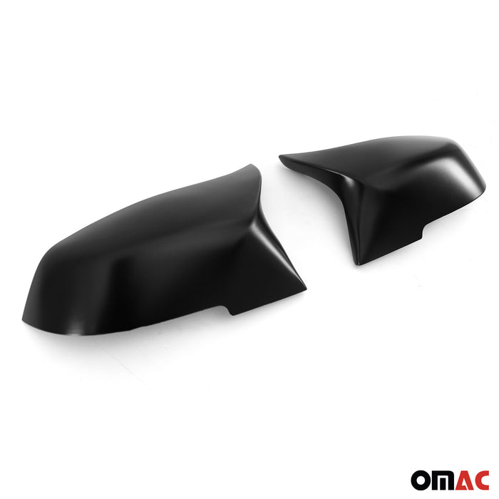 Side Mirror Cover Cap 2 Pcs For BMW 3 Series F30 2014-2018 Piano Black