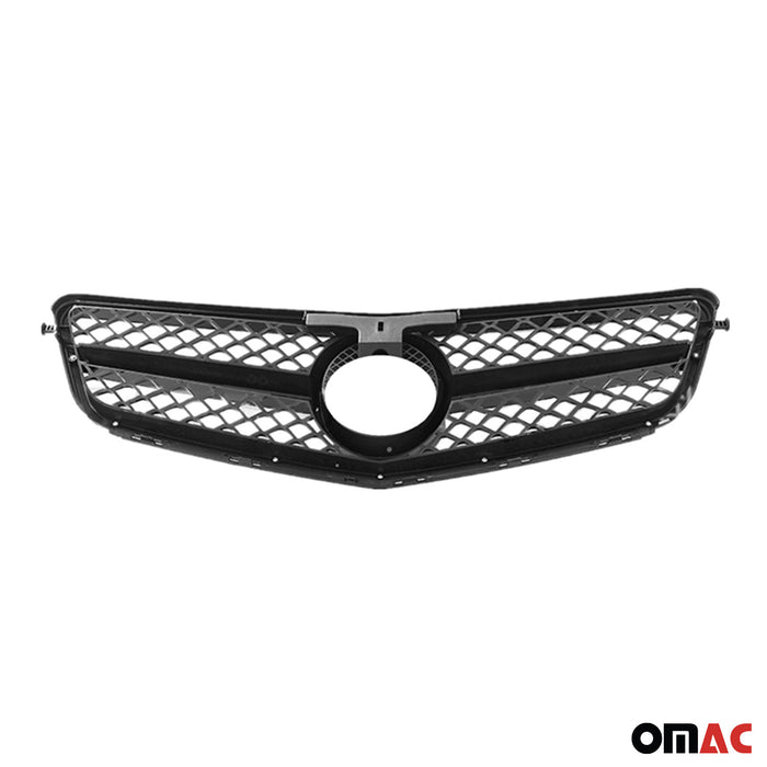 For Mercedes W204 C-Class SEDAN 2008-2014 AMG Style All Gloss Black Front Grill