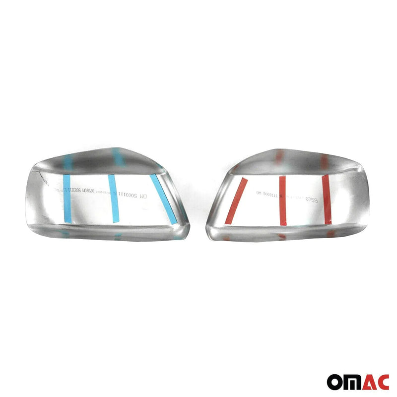 Side Mirror Cover Caps Fits Nissan Xterra 2005-2015 Steel Silver 2 Pcs - OMAC USA