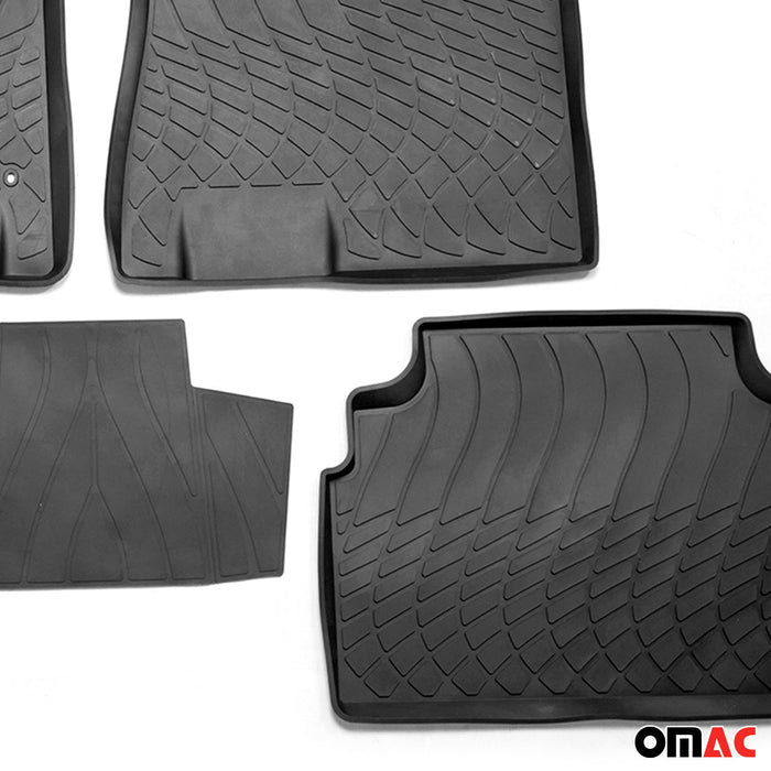OMAC Floor Mats Liners fits Kia K5 2021-2024 Black TPE All-Weather 4Pcs
