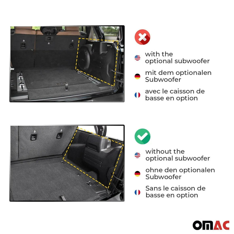 OMAC Cargo Mats Liner for Mercedes E Class W213 Sedan 2017-2023 Rubber TPE Black - OMAC USA