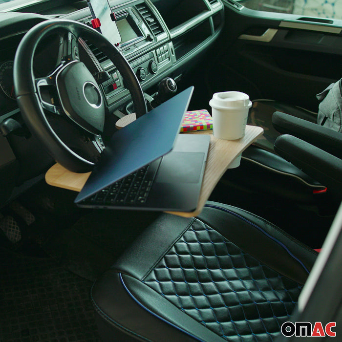 Car Steering Wheel Tray Desk Wooden Handy Food Work Table Laptop Cup Holder