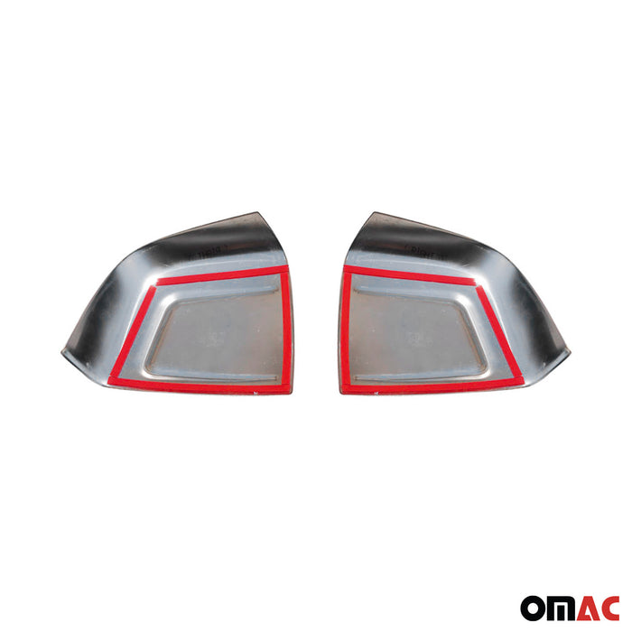 Side Mirror Cover Caps Fits RAM ProMaster City 2015-2022 Steel Silver 2 Pcs