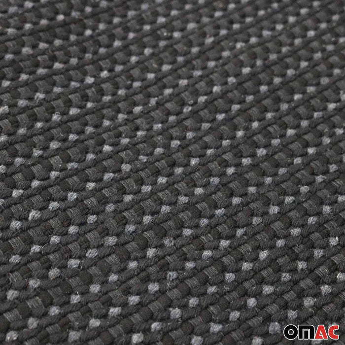 Antiperspirant Front Seat Cover Pads for Jaguar Black Grey 2 Pcs