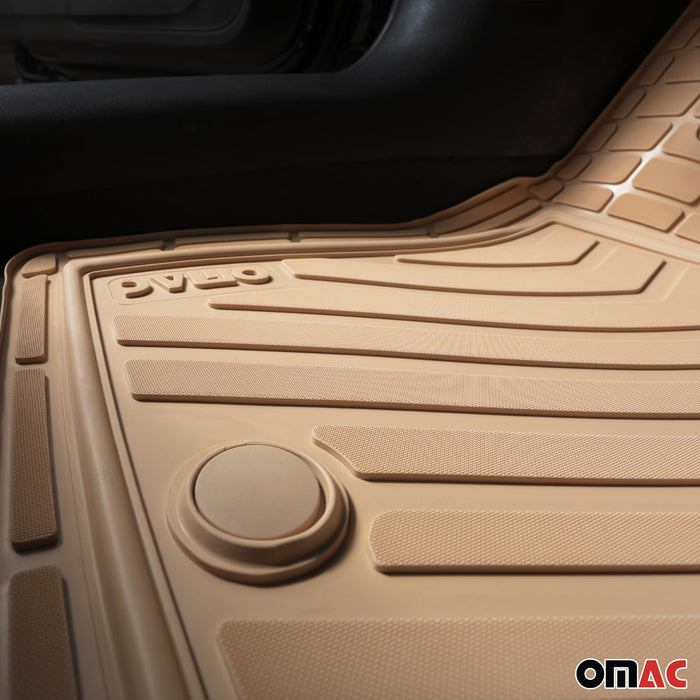 Trimmable Floor Mats Liner Waterproof for Chevrolet Impala Rubber TPE Beige 4Pcs
