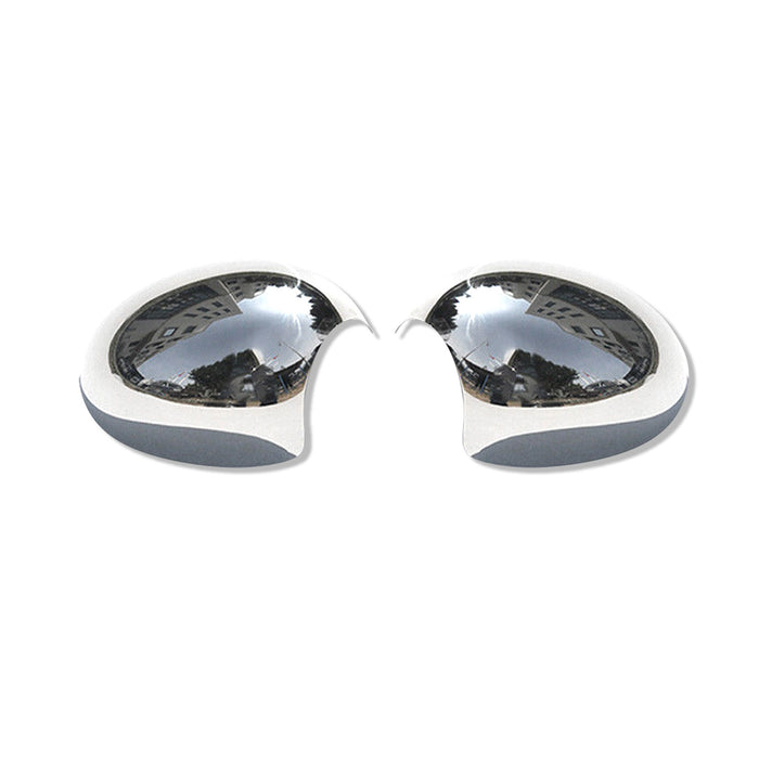 Side Mirror Cover Caps Fits Mini Cooper Clubman R55 2008-2014 Steel Silver 2 Pcs