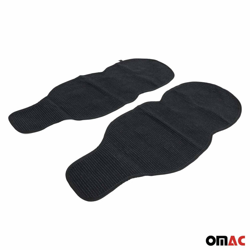 Porsche Antiperspirant Front Seat Cover Pads Black Grey 2 Pcs