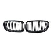 2009-2012 BMW 3 Series E90 E91 E92 E93 FL Front Kidney Grille M4 Style Gloss Black Dual Slat