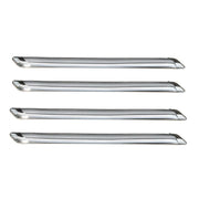 Front Rear Bumper Corner Protector Guard Trim Anti Scratch Silver 4 Pcs