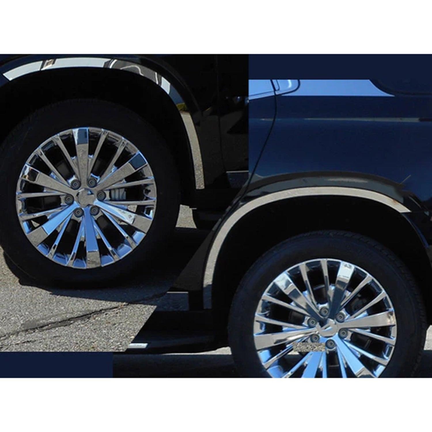 2021-2025 Chevrolet Tahoe Stainless Steel Wheel Well Trim 4 Pcs