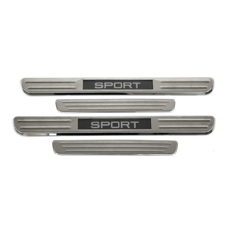 Lexus ES GS GX HS Door Sill Scuff Plate Illuminated Sport Steel Silver 4 Pcs