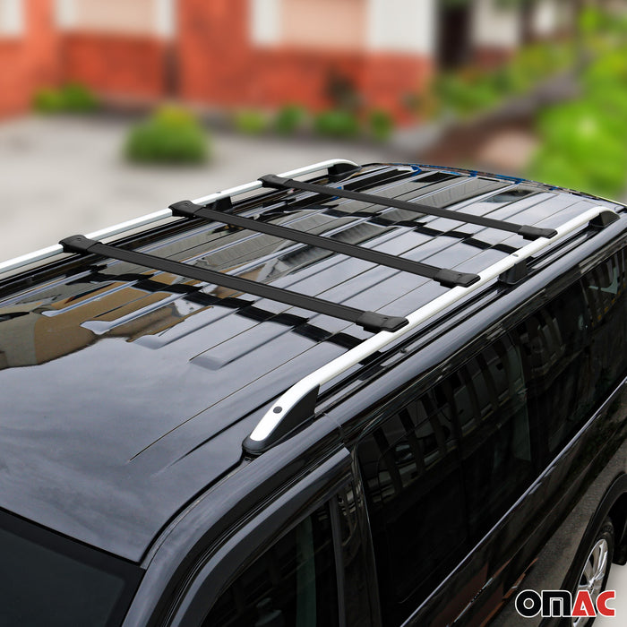Roof Rack Cross Bars Luggage Carrier for VW T5 Transporter 2010-2015 Black 3Pcs